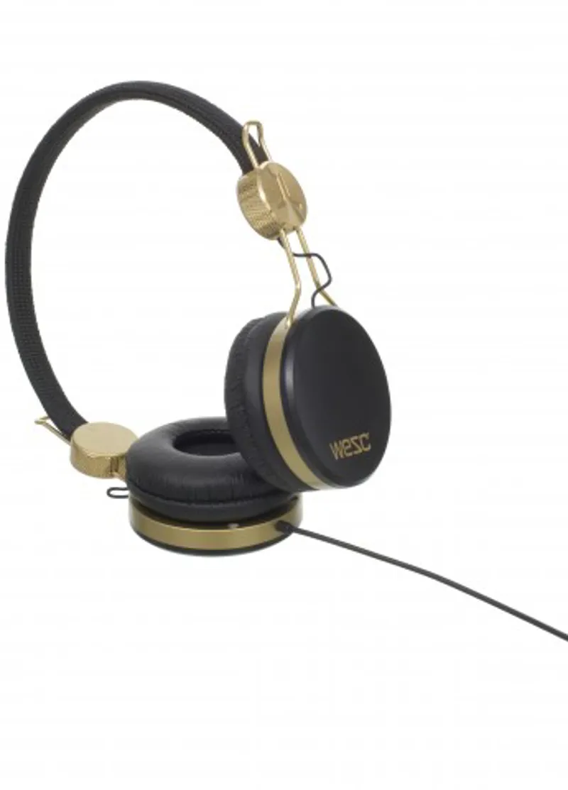 WeSC Banjo Golden Headphones - Black-1
